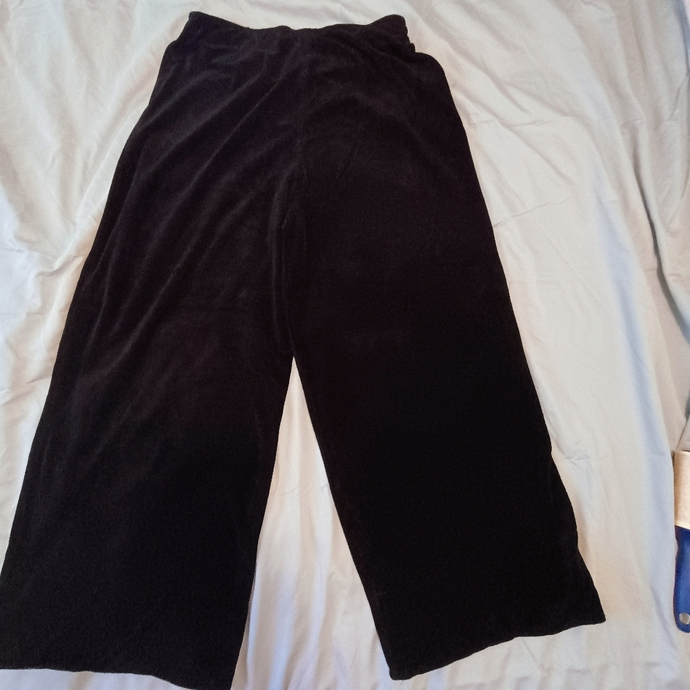 Gudrun Sjoden Black Velour Pants XL